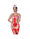 CHILIROSE - CR 4631 SET BODYSUIT KRANKENSCHWESTER UNTEN ROT S/M 2 