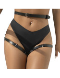 SUBBLIME - LEDER TAILLE UND BEIN HARNESS SCHWARZ EINE GRÖSSE 10 