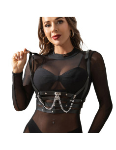 SUBBLIME - KORSETT HARNESS MIT KETTE DETAIL EINE GRÖSSE 11 