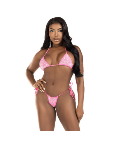 LEG AVENUE - BIKINI DIAMANTS FUCHSIA 5 