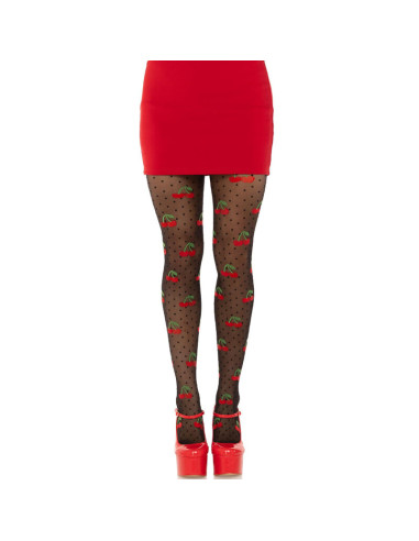 LEG AVENUE - BAS TAUPES CERISE NOIRE 4 