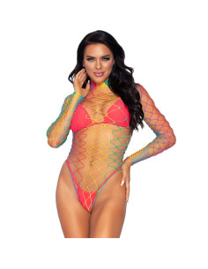 LEG AVENUE - MULTICOLOR LONG SLEEVE NET BODYSUIT 4 