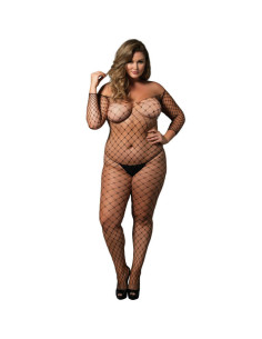 LEG AVENUE - BODYSTOCKING ÉPAULES DÉNUDÉES NOIR GRANDE TAILLE 1 