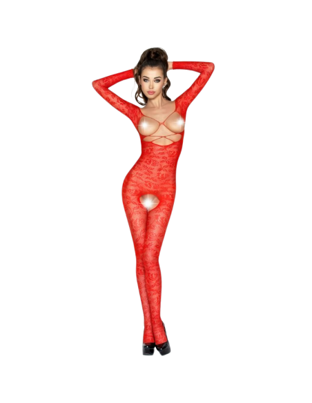 PASSION - WOMAN BS031 ROTER BODYSTOCKING, EINE GRÖSSE 2 