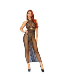 LEG AVENUE - HALTER DUAL NET BACKLESS DRESS 3 