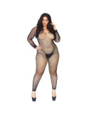 LEG AVENUE - CRYTALIZED NET BODY STOCKING 1X-2X 3 