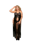 SUBBLIME - QUEEN PLUS ENSEMBLE ROBE ET TANGA SUBBLIME QUEEN PLUS NOIR 5 