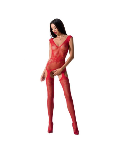 PASSION - FEMME BS062 BODYSTOCKING ROUGE TAILLE UNIQUE 2 