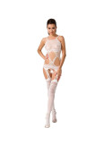 PASSION - WOMAN BS047 WHITE BODYSTOCKING ONE SIZE 2 