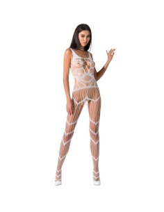 PASSION - WOMAN BS058 WHITE BODYSTOCKING ONE SIZE 1 