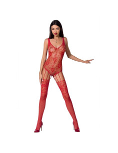 PASSION - WOMAN BS074 BODYSTOCKING TAGLIA UNICA ROSSO 1 