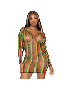 LEG AVENUE - RASTA MINI DRESS ONE SIZE 4 