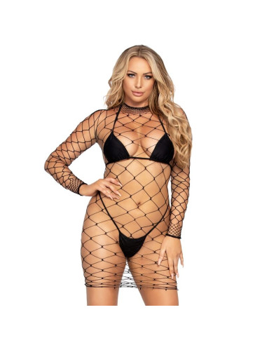 LEG AVENUE - FENCE NET MINI DRESS ONE SIZE 3 