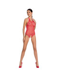 PASSION - WOMAN BS087 BODYSTOCKING ROSSO TAGLIA UNICA 2 