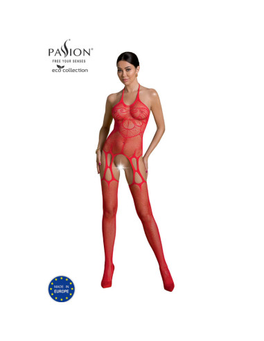 PASSION - COLLEZIONE ECO BODYSTOCKING ECO BS002 ROSSO 5 