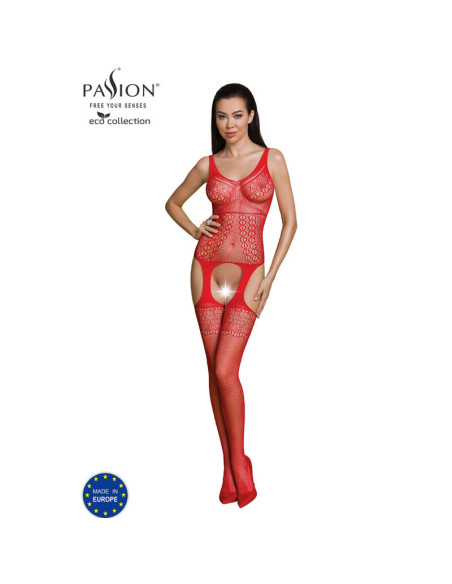 PASSION - ECO COLLECTION BODYSTOCKING ECO BS010 RED 5 