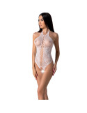 PASSION - BS094 WEISSER BODYSTOCKING, EINE GRÖSSE 6 