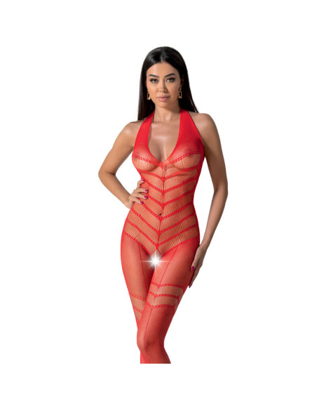 PASSION - BS100 BODYSTOCKING RED ONE SIZE 6 