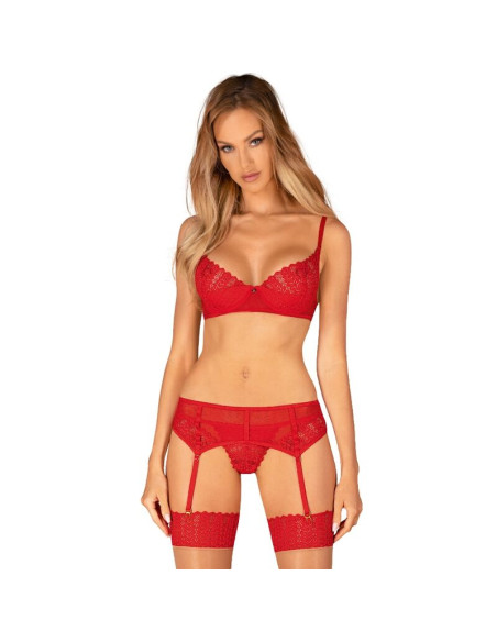 OBSESSIVE - INGRIDIA SET THREE PIECES RED XS/S 7 