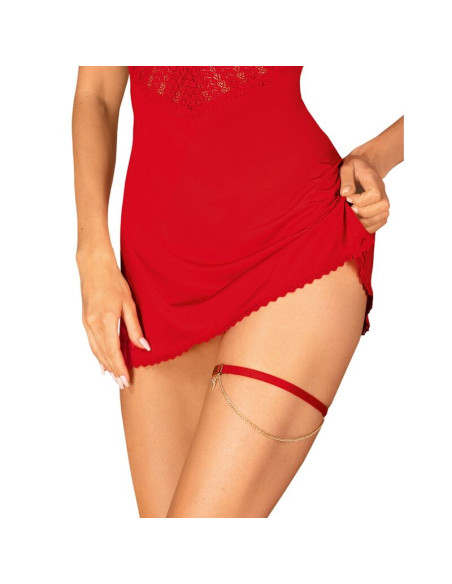 OBSESSIVE - INGRIDIA GARTER RED ONE SIZE 6 