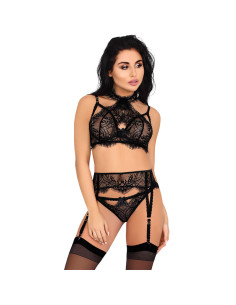 LIVCO CORSETTI FASHION - MAJALESA LC 90526 SOUTIEN-GORGE + JARRETIÈRE + CULOTTE NOIR 5 