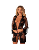 LIVCO CORSETTI FASHION - ROBE DE CHAMBRE + CULOTTE HERINA LC XG056 NOIR TAILLE UNIQUE 5 