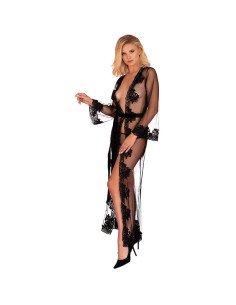 LIVCO CORSETTI FASHION - NOKINA LC XG055 VESTAGLIA + PANTY NERO TAGLIA UNICA 5 