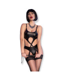 CHILIROSE - CR 4625 ENSEMBLE QUATRE PIÈCES SANS CROTCHLESS NOIR S 2 