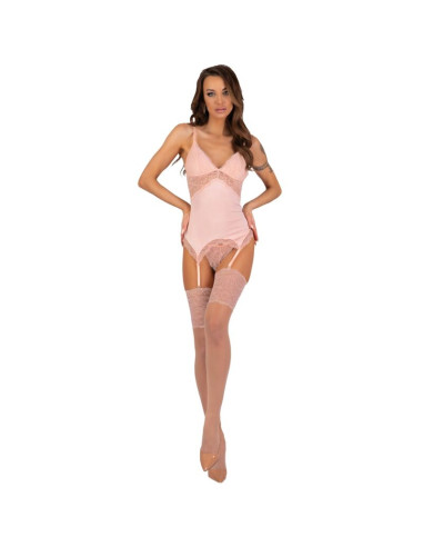 LIVCO CORSETTI FASHION - PERSINNE PEACH SET CORSET + PANTY + STOCKINGS 5 