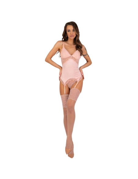 LIVCO CORSETTI FASHION - PERSINNE PEACH SET KORSET + HÖSCHEN + STRÜMPFE 5 