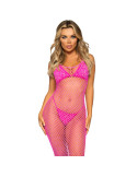 LEG AVENUE - LONG NET DRESS FUCHSIA ONE SIZE 6 