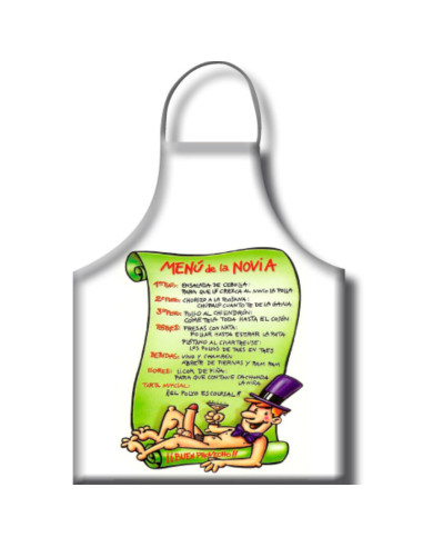 DIABLO PICANTE - GIRLFRIEND MENU APRON SPANISH TEXT 1 