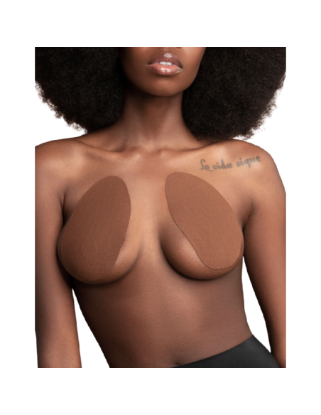 BYE-BRA - BREASTS ENHANCER + 3 PAIRS OF SATIN BROWN CUP A/C 6 