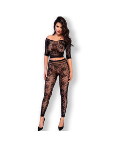 CHILIROSE - CR 4661 TOP E LEGGINS NERO S/M 2 