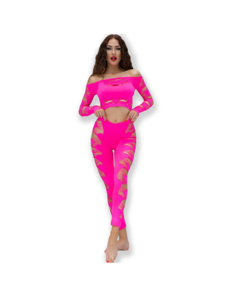 CHILIROSE - CR 4632 TOP & PANT FUCHSIA S/L 2 