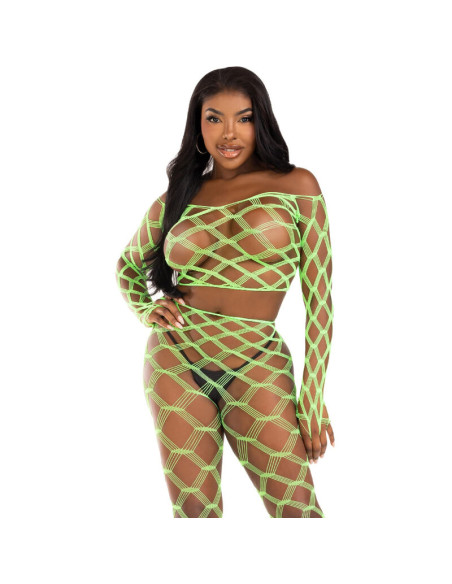 LEG AVENUE - TOP & LEGGINS HARDCORE GREEN 6 