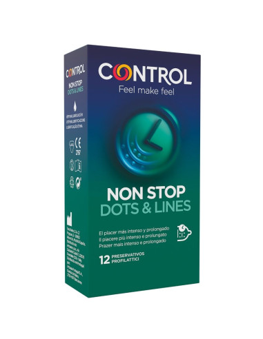 CONTROL - NONSTOP DOTS AND LINES CONDOMS 12 UNITS 2 