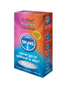 SKINS - PRÉSERVATIFS ASSORTIS PACK DE 12 1 