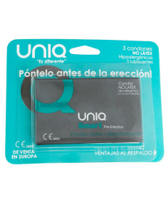 UNIQ - SMART LATEX FREE PRE-ERECTION CONDOMS 3 UNITS 3 