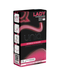 UNIQ - LADY CONDOM LATEX FREE FEMALE CONDOMS WITH GARTER BELT 3 UNITS 2 