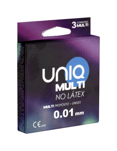 UNIQ - MULTI PRÉSERVATIFS SANS LATEX 3 UNITÉS 1 