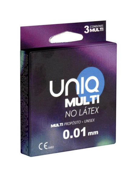 UNIQ - MULTI PRÉSERVATIFS SANS LATEX 3 UNITÉS 1 