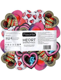 PASANTE - CONDOMS RED HEART SHAPE BAG 144 UNITS 2 