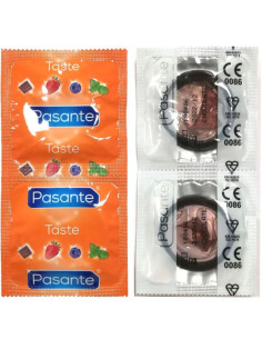 PASANTE - CONDOMS FLAVOR CHOCOLATE TEMPTATION BAG 144 UNITS 2 