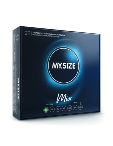 MY SIZE - MIX CONDOMS 47 MM 28 UNITS 1 