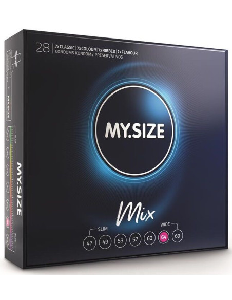 MY SIZE - MIX CONDOMS 64 MM 28 UNITS 1 