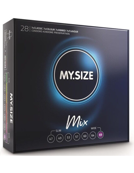 MY SIZE - MIX CONDOMS 69 MM 28 UNITS 1 