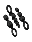 SATISFYER - SET 3 PZ TAPPI ANAL NERO 2 