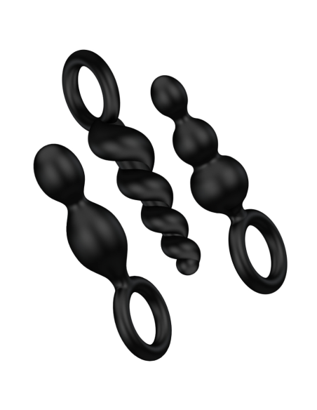 SATISFYER - JEU DE BOUCHONS ANAL 3 PCS NOIR 2 