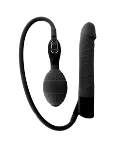 SEVEN CREATIONS - SCHWARZER AUFBLASBARER VIBRATOR VON 2 